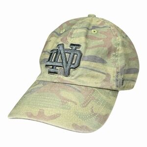 Notre Dame Fighting Irish Hat Cap Strap Back Mens Camo NCAA Football Logo